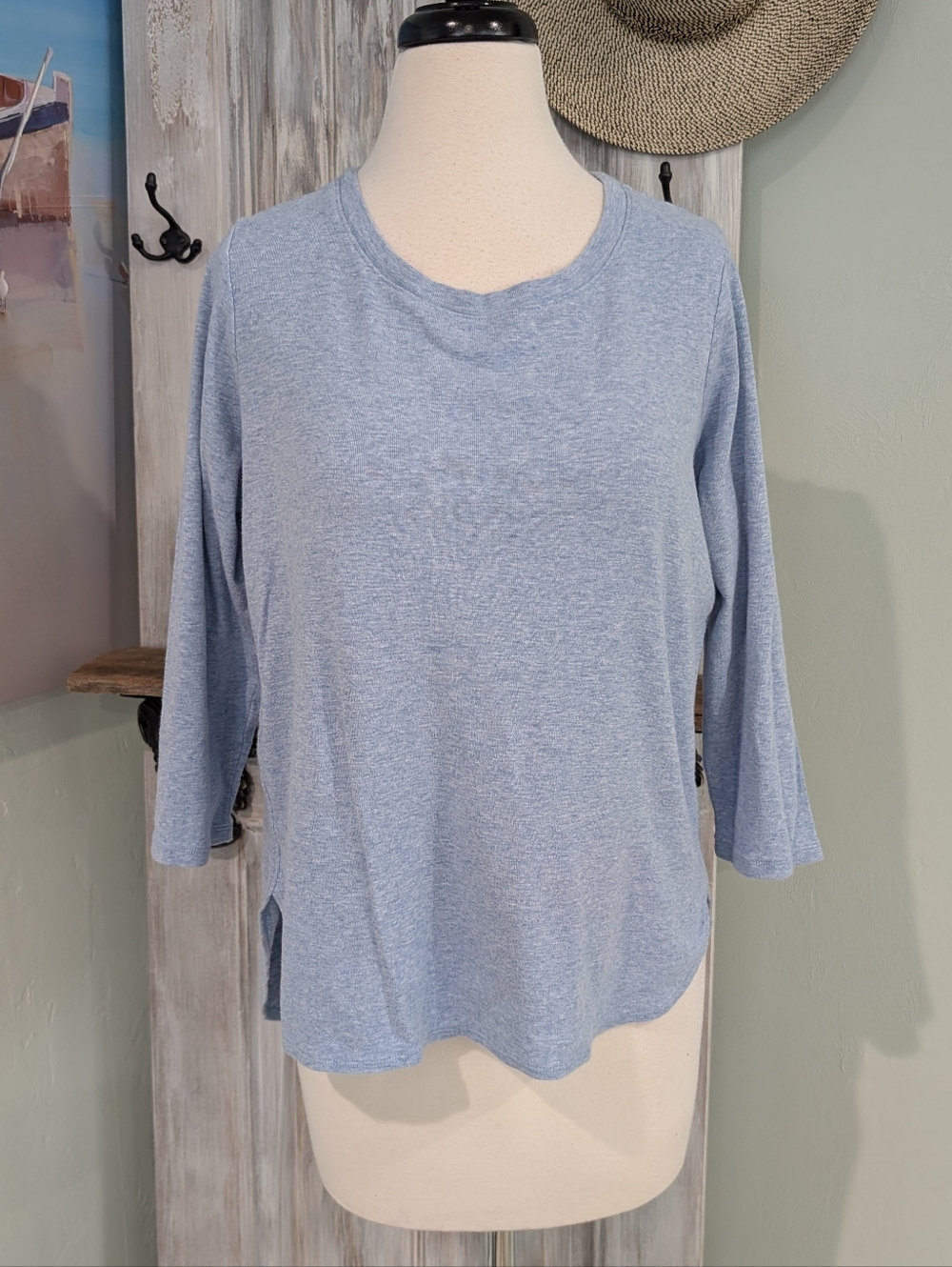 Tommy Bahama Light Blue Long Sleeve Relaxed Top